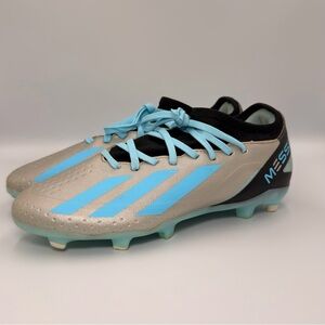 ADIDAS x Crazyfast Messi Silver/Blue/Black Youth Size 5.5 Soccer Cleats Football